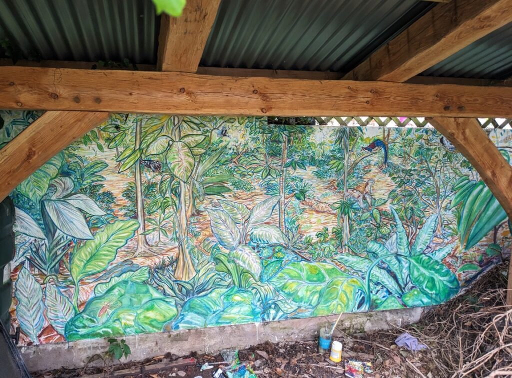 Jungle mural 2, view 1.